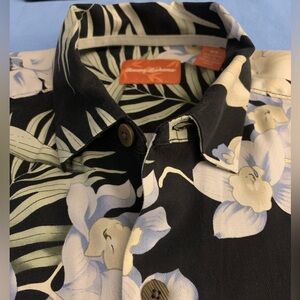 TOMMY BAHAMA SS 100% Silk Tropical Camp Shirt